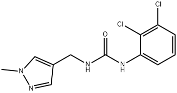 1-(2,3-dichlorophenyl)-3-[(1-methylpyrazol-4-yl)methyl]urea Struktur