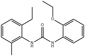 1-(2-ethoxyphenyl)-3-(2-ethyl-6-methylphenyl)urea Struktur