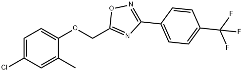 5-[(4-chloro-2-methylphenoxy)methyl]-3-[4-(trifluoromethyl)phenyl]-1,2,4-oxadiazole Struktur