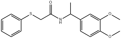 N-[1-(3,4-dimethoxyphenyl)ethyl]-2-phenylsulfanylacetamide Struktur