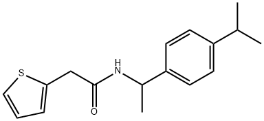 N-[1-(4-propan-2-ylphenyl)ethyl]-2-thiophen-2-ylacetamide Struktur