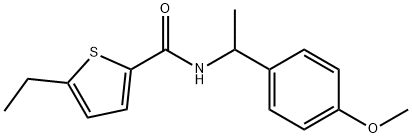 5-ethyl-N-[1-(4-methoxyphenyl)ethyl]thiophene-2-carboxamide Struktur