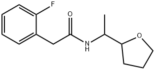 2-(2-fluorophenyl)-N-[1-(oxolan-2-yl)ethyl]acetamide Struktur