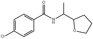 4-chloro-N-[1-(oxolan-2-yl)ethyl]benzamide Struktur