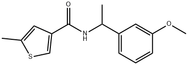 N-[1-(3-methoxyphenyl)ethyl]-5-methylthiophene-3-carboxamide Struktur