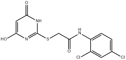 N-(2,4-dichlorophenyl)-2-[(4-hydroxy-6-oxo-1H-pyrimidin-2-yl)sulfanyl]acetamide Struktur