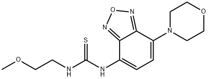 1-(2-methoxyethyl)-3-(4-morpholin-4-yl-2,1,3-benzoxadiazol-7-yl)thiourea Struktur