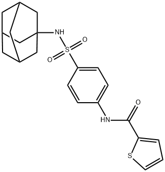 N-[4-(1-adamantylsulfamoyl)phenyl]thiophene-2-carboxamide Struktur