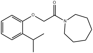 1-(azepan-1-yl)-2-(2-propan-2-ylphenoxy)ethanone Struktur