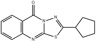 2-cyclopentyl-[1,3,4]thiadiazolo[2,3-b]quinazolin-5-one Struktur