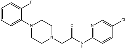 N-(5-chloropyridin-2-yl)-2-[4-(2-fluorophenyl)piperazin-1-yl]acetamide Struktur