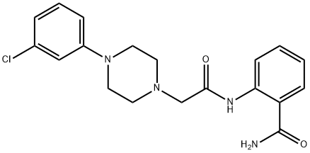 2-[[2-[4-(3-chlorophenyl)piperazin-1-yl]acetyl]amino]benzamide Struktur