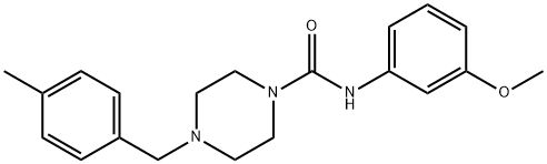 N-(3-methoxyphenyl)-4-[(4-methylphenyl)methyl]piperazine-1-carboxamide Struktur