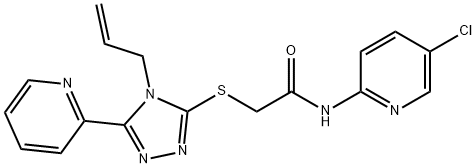 N-(5-chloropyridin-2-yl)-2-[(4-prop-2-enyl-5-pyridin-2-yl-1,2,4-triazol-3-yl)sulfanyl]acetamide Struktur