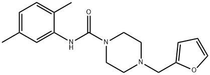 N-(2,5-dimethylphenyl)-4-(furan-2-ylmethyl)piperazine-1-carboxamide Struktur