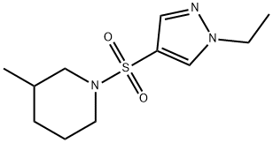 1-(1-ethylpyrazol-4-yl)sulfonyl-3-methylpiperidine Struktur