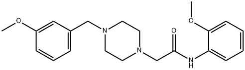 N-(2-methoxyphenyl)-2-[4-[(3-methoxyphenyl)methyl]piperazin-1-yl]acetamide Struktur