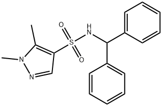 N-benzhydryl-1,5-dimethylpyrazole-4-sulfonamide Struktur