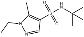 N-tert-butyl-1-ethyl-5-methylpyrazole-4-sulfonamide Struktur