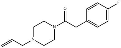 2-(4-fluorophenyl)-1-(4-prop-2-enylpiperazin-1-yl)ethanone Struktur