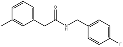 N-[(4-fluorophenyl)methyl]-2-(3-methylphenyl)acetamide Struktur