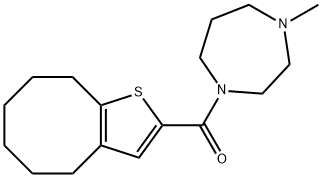 4,5,6,7,8,9-hexahydrocycloocta[b]thiophen-2-yl-(4-methyl-1,4-diazepan-1-yl)methanone Struktur