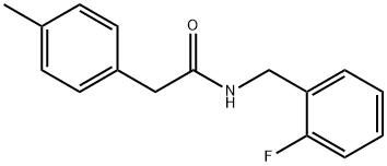 N-[(2-fluorophenyl)methyl]-2-(4-methylphenyl)acetamide Struktur