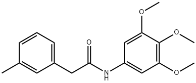 2-(3-methylphenyl)-N-(3,4,5-trimethoxyphenyl)acetamide Struktur