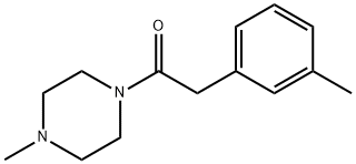 2-(3-methylphenyl)-1-(4-methylpiperazin-1-yl)ethanone Struktur