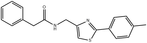 N-[[2-(4-methylphenyl)-1,3-thiazol-4-yl]methyl]-2-phenylacetamide Struktur