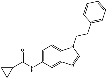 N-[1-(2-phenylethyl)benzimidazol-5-yl]cyclopropanecarboxamide Struktur