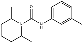 2,6-dimethyl-N-(3-methylphenyl)piperidine-1-carboxamide Struktur