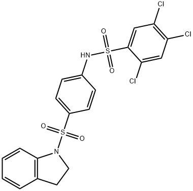 2,4,5-trichloro-N-[4-(2,3-dihydroindol-1-ylsulfonyl)phenyl]benzenesulfonamide Struktur