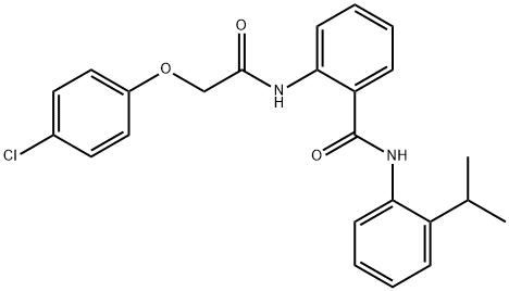 2-[[2-(4-chlorophenoxy)acetyl]amino]-N-(2-propan-2-ylphenyl)benzamide Struktur