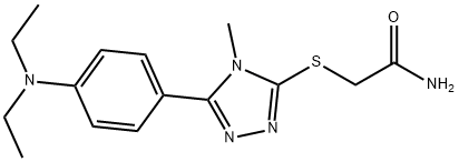 2-[[5-[4-(diethylamino)phenyl]-4-methyl-1,2,4-triazol-3-yl]sulfanyl]acetamide Struktur