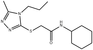 N-cyclohexyl-2-[(5-methyl-4-propyl-1,2,4-triazol-3-yl)sulfanyl]acetamide Struktur