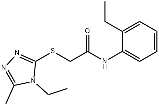 2-[(4-ethyl-5-methyl-1,2,4-triazol-3-yl)sulfanyl]-N-(2-ethylphenyl)acetamide Struktur