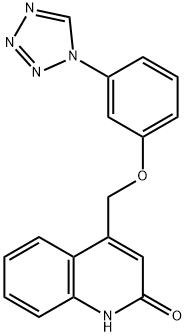 4-[[3-(tetrazol-1-yl)phenoxy]methyl]-1H-quinolin-2-one Struktur