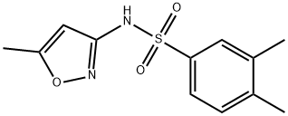 3,4-dimethyl-N-(5-methyl-1,2-oxazol-3-yl)benzenesulfonamide Struktur