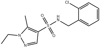 N-[(2-chlorophenyl)methyl]-1-ethyl-5-methylpyrazole-4-sulfonamide Struktur