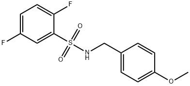 2,5-difluoro-N-[(4-methoxyphenyl)methyl]benzenesulfonamide Struktur