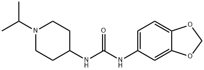 1-(1,3-benzodioxol-5-yl)-3-(1-propan-2-ylpiperidin-4-yl)urea Struktur