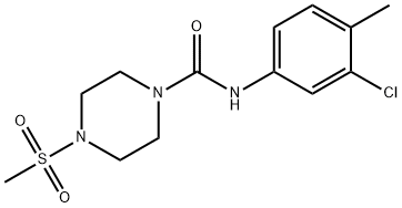 N-(3-chloro-4-methylphenyl)-4-methylsulfonylpiperazine-1-carboxamide Struktur