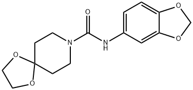 N-(1,3-benzodioxol-5-yl)-1,4-dioxa-8-azaspiro[4.5]decane-8-carboxamide Struktur