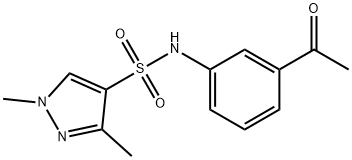 N-(3-acetylphenyl)-1,3-dimethylpyrazole-4-sulfonamide Struktur