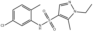 N-(5-chloro-2-methylphenyl)-1-ethyl-5-methylpyrazole-4-sulfonamide Struktur