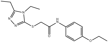 2-[(4,5-diethyl-1,2,4-triazol-3-yl)sulfanyl]-N-(4-ethoxyphenyl)acetamide Struktur