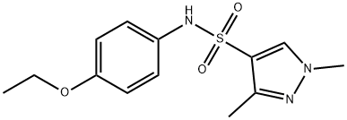 N-(4-ethoxyphenyl)-1,3-dimethylpyrazole-4-sulfonamide Struktur