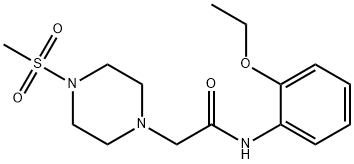 N-(2-ethoxyphenyl)-2-(4-methylsulfonylpiperazin-1-yl)acetamide Struktur