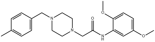 N-(2,5-dimethoxyphenyl)-2-[4-[(4-methylphenyl)methyl]piperazin-1-yl]acetamide Struktur